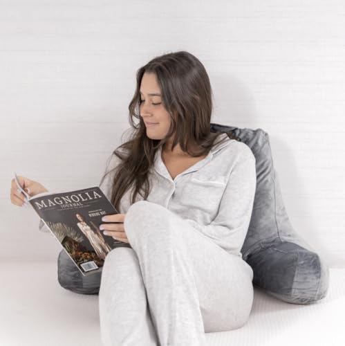 Shredded Memory Foam Reading Pillow with Arms - Adjustable Backrest Support