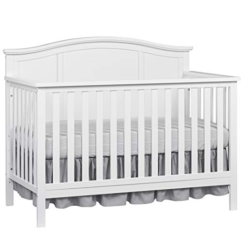 Emerson 4-in-1 Convertible Crib - Solid Wood Snow White Nursery Furniture