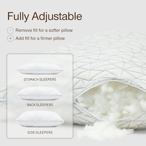 Coop Original Adjustable Queen Pillow – Memory Foam Bed Pillow for Sleeping