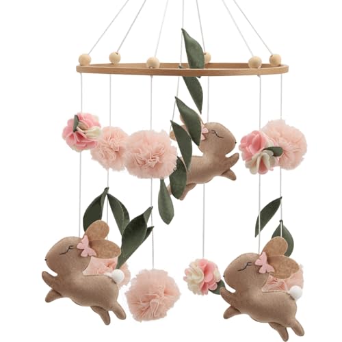 Handcrafted Bunny Hanging Mobile for Nursery and Kids Room Decor