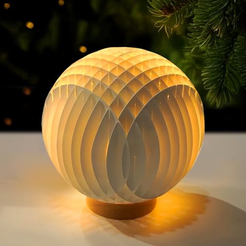 Handcrafted LED Lighted Paper Nativity Scene Tabletop Decor