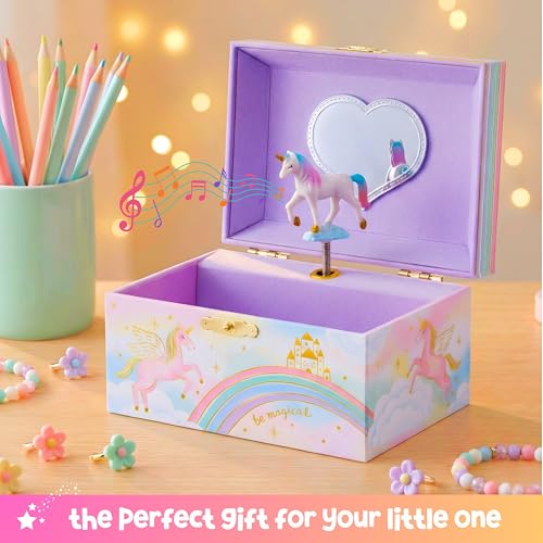 Musical Unicorn Jewelry Box for Girls - Children's Keepsake Organizer