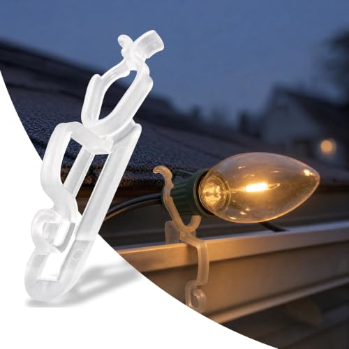 C7 & C9 Oversized Christmas Light Clips Pack of 50 - Fits C6, Mini, & More, Lucky TL