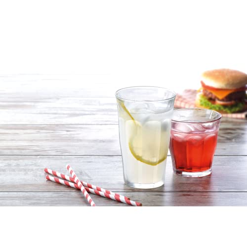 Tempered Glass Tumblers 220ml - Set of 6 Microwave & Freezer Safe Cups