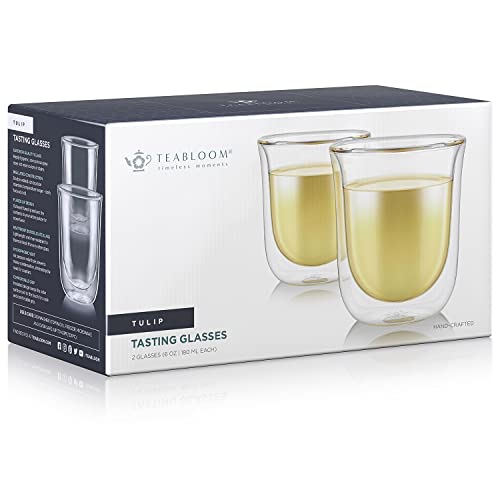 Double-Walled Insulated Glass Cups - 6 oz Borosilicate Set of Two