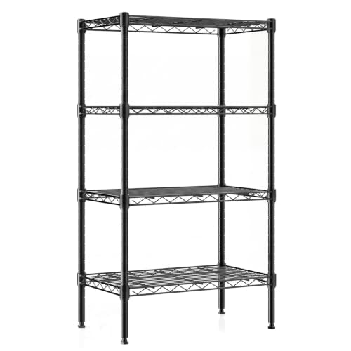 4-Tier Metal Wire Storage Shelves Adjustable Heavy Duty Standing Rack