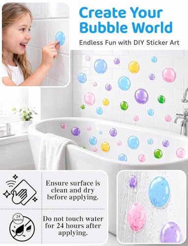 33-Piece Anti-Slip Bathtub Stickers with Bubble Design and Scraper Tool