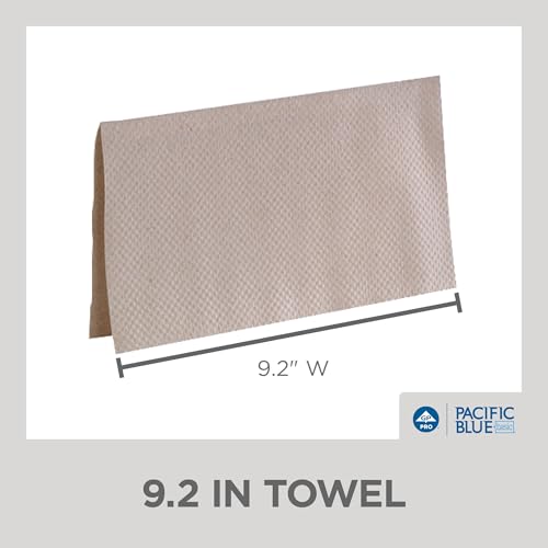 Brown Recycled Singlefold Paper Towels, 9.2 x 10.2 Inches, 4000 Count Case