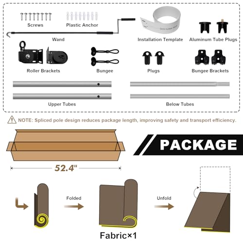 Cordless Outdoor Roller Shade 8' x 8' - Mocha Patio Blinds