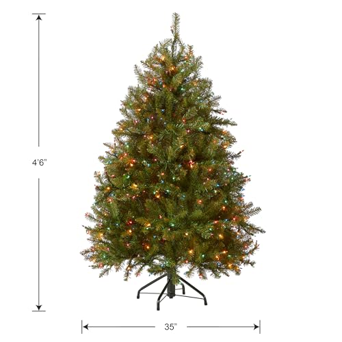 National Tree Company 4.5ft Dunhill Fir Pre-Lit Artificial Christmas Tree