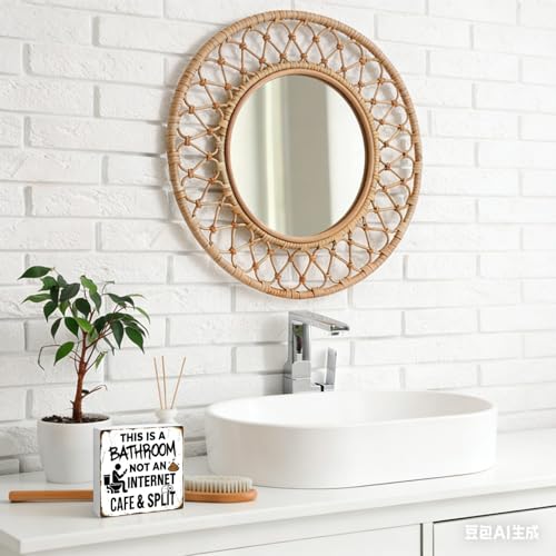 White Elephant Gift Bathroom Sign – Funny 4.9" Wood Box Wall Decor