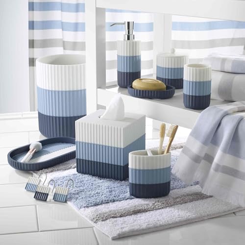 Izod Clubhouse Blue 2-Pack Fingertip Towels - Soft Cotton Bathroom Decor