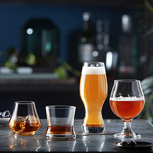 Tulip Beer Glasses, 16 Oz Stemmed Craft Ale Goblets, Set of 4