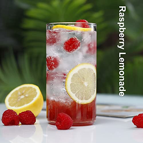 LUXU 19 oz Highball Glass Set - Clear Tall Drinking Glasses, 4 Pack