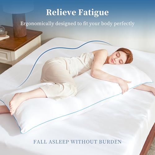 Full Body Pillow Insert - Adjustable Long Bed Pillow for Support