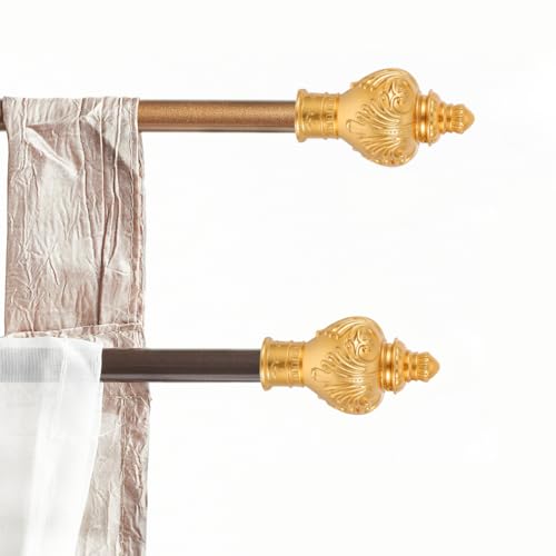 10pcs Decorative Gold Curtain Rod Finials for 28mm Drapery Poles