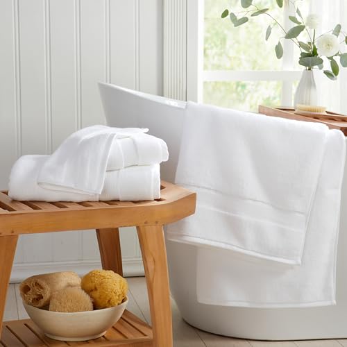 4-Pack Bamboo Rayon & Cotton Bath Towel Set, Ultra Soft & Absorbent