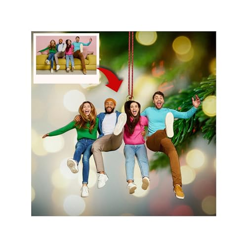 Custom Photo Christmas Ornament, Personalized Double-Sided Acrylic Keepsake