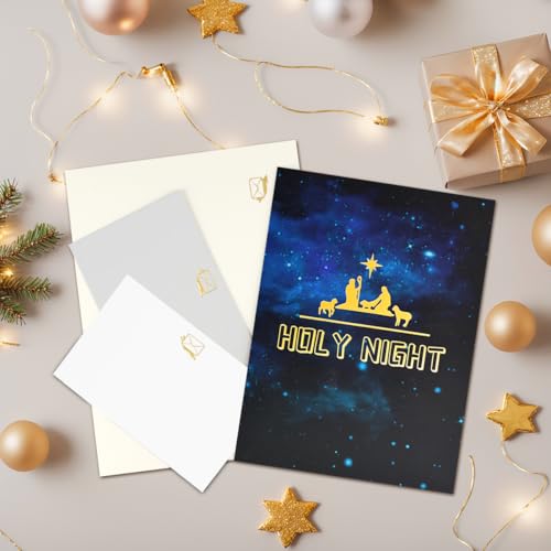 Christmas Eve Jesus Christ Pop Up Card Nativity Scene Holiday Greeting with Envelope