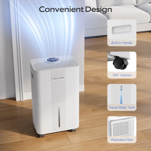 21 Pints Dehumidifier for Basement and Large Rooms up to 1600 Sq. Ft