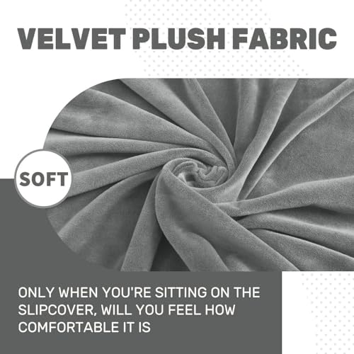 Stretch Velvet Recliner Cover Set - 4-Piece Non-Slip Protector for Pets