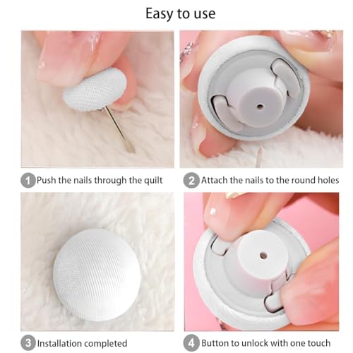 20-Pack Duvet Cover Clips with Storage Box - Safe Locking Quilt Fasteners