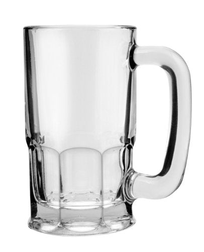 20-oz Glass Beer Mugs, Set of 6 - Durable Clear Drinkware
