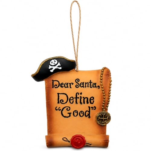 Pirate Christmas Ornament - Nautical Holiday Tree Decoration, 3.5 Inch Pirate Lover Gift