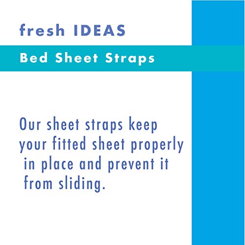 Bed Sheet Straps, 4-Pack - Keep Fitted Sheets Securely in Place