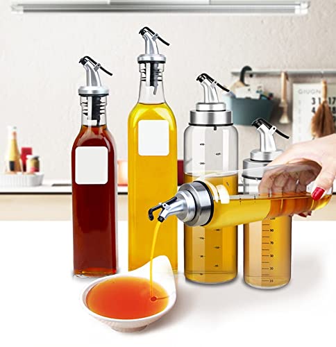 Set of 10 Oil & Vinegar Dispenser Spouts - Leakproof Nozzle for Kitchen & Bar
