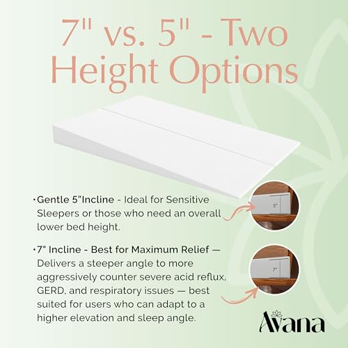 5-Inch Mattress Elevator for Acid Reflux & Snoring Relief - Queen Size