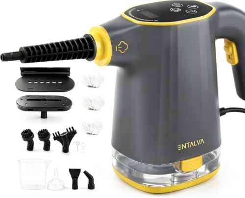 Handheld Steam Cleaner with LED Display, 15-Piece Multi-Surface Cleaning Set