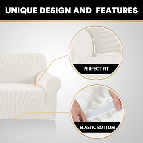 Stretch Loveseat Sofa Cover - Washable Slipcover for Pets