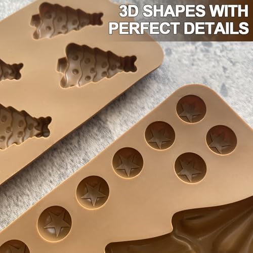 Christmas Tree Silicone Mold 2-Pack for Holiday Baking & Crafts