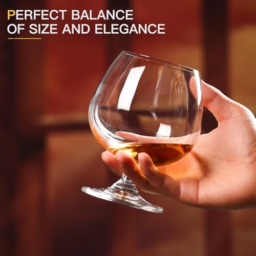 Comfit Classic 22oz Crystal Brandy Snifter Glasses Set of 2 - Elegant Cognac Drinkware