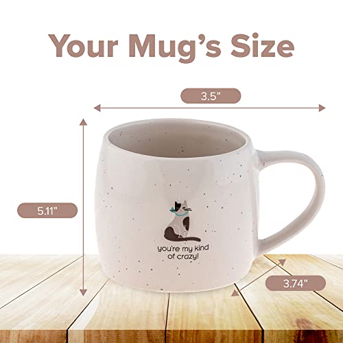 Karma Gifts Reese 16-Ounce Cat Ceramic Mug – Microwave Safe Coffee Cup for Women and Men
