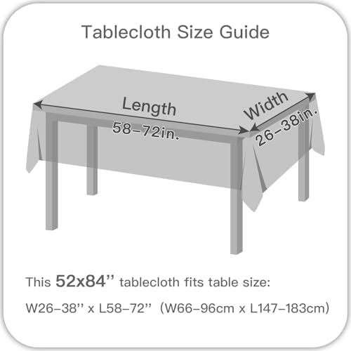 Maxmill Red Rectangular Linen Textured Waterproof Tablecloth 52 x 84 Inches
