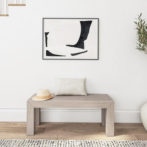 Modern Solid Wood Dining Bench, 49-Inch Contemporary Seating