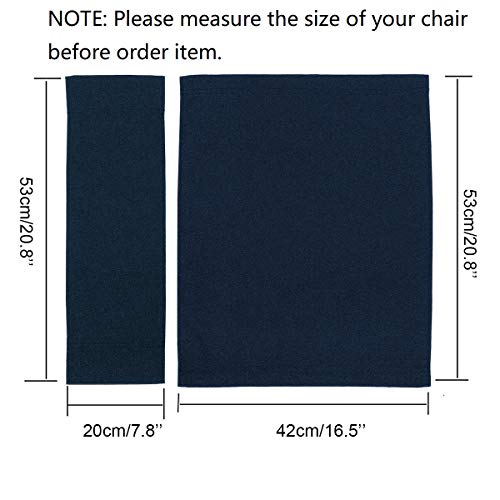 2-Piece Director Chair Replacement Canvas Set, Navy Blue Fabric