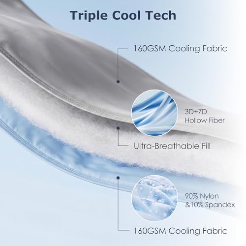 Cooling Comforter King Size - Lightweight & Reversible Blanket for Hot Sleepers