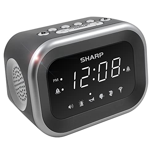 Extra Loud Digital Alarm Clock for Heavy Sleepers, 115dB Dual Alarms
