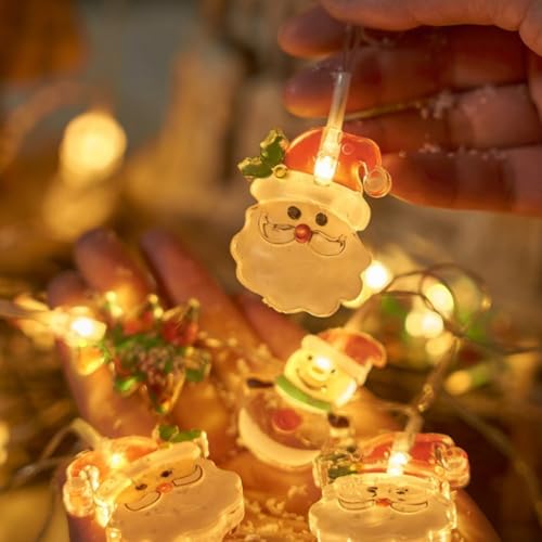 Battery-Powered Christmas String Lights with 10 LEDs for Indoor Holiday Decor