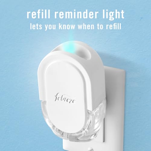 Febreze Plug Air Freshener Scented Oil Refill, Linen & Sky, 3 Count