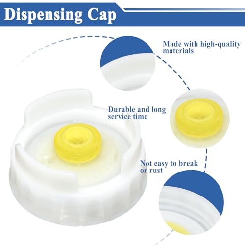 6 Pcs Precision Squeeze Bottle Dispensing Caps for Smooth Sauces