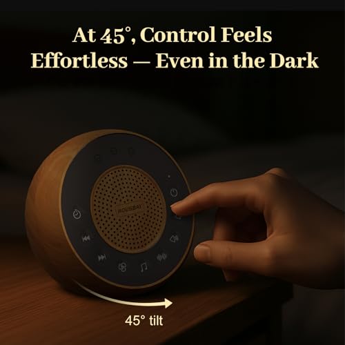White Noise Machine with 31 Soothing Sounds and Auto-Off Timer - Wood Grain
