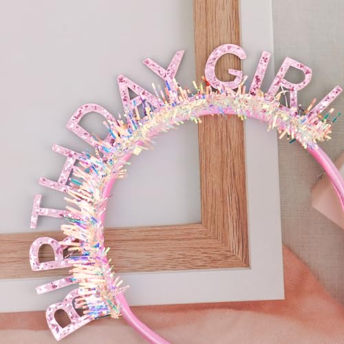 Birthday Girl Headband Crown for Women and Girls