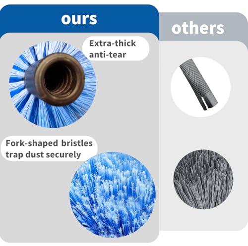Cobweb Duster Head Attachment for 3/4 Inch Threaded Pole, Blue