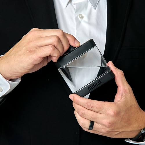DUALIE Black 6 oz Shatterproof Plastic Hip Flask - Leakproof, Modern Design