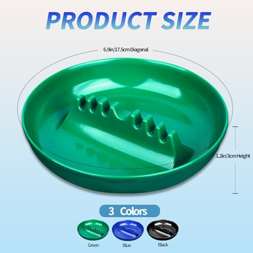 3-Piece Large Round Plastic Ashtray Set for Indoor and Outdoor Use