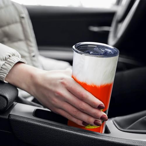 Aokoyi 20oz Skinny Tumbler Cup with Lid & Straw - Christmas Santa Gifts
